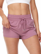 Women's High Waist Running Shorts Side Pocket