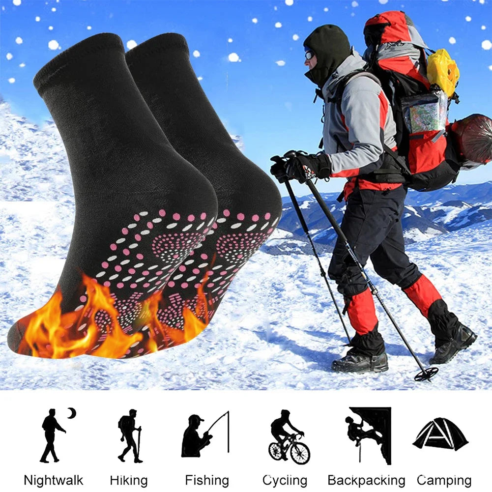1pair Unisex Winter Warm Self-Heating Health Socks