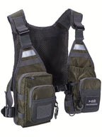 Breathable Fly Fishing Vest with Chest Pack,