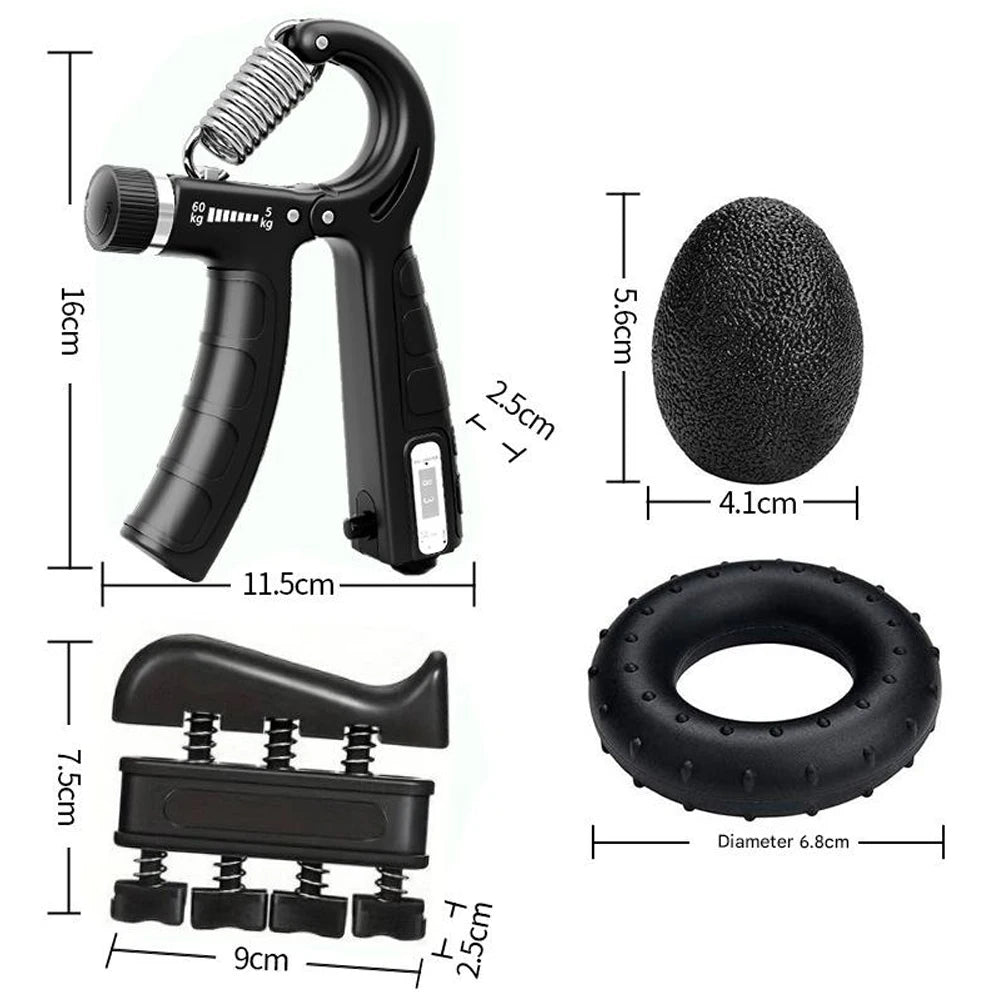 5Pcs Grip Trainer Kit Adjustable Hand Gripper
