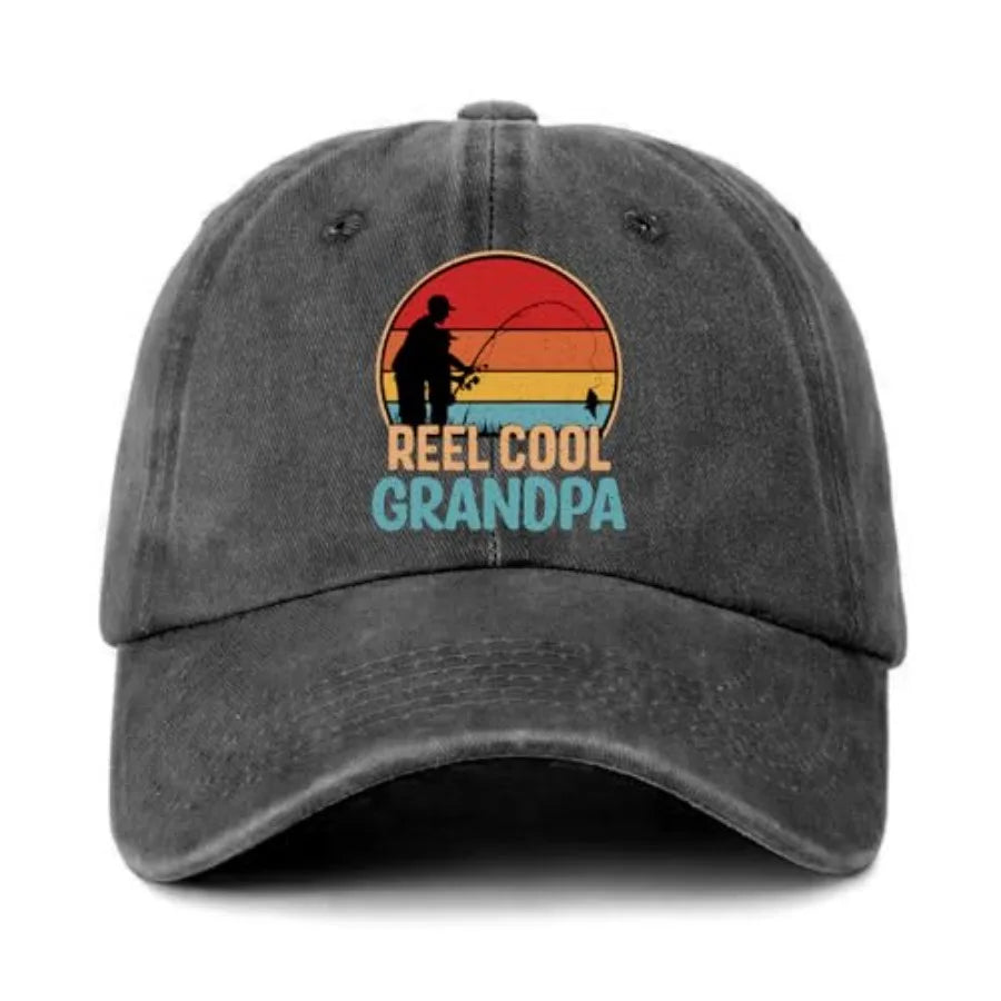 Funny Fishing Decor Hats Reel Cool Grandpa