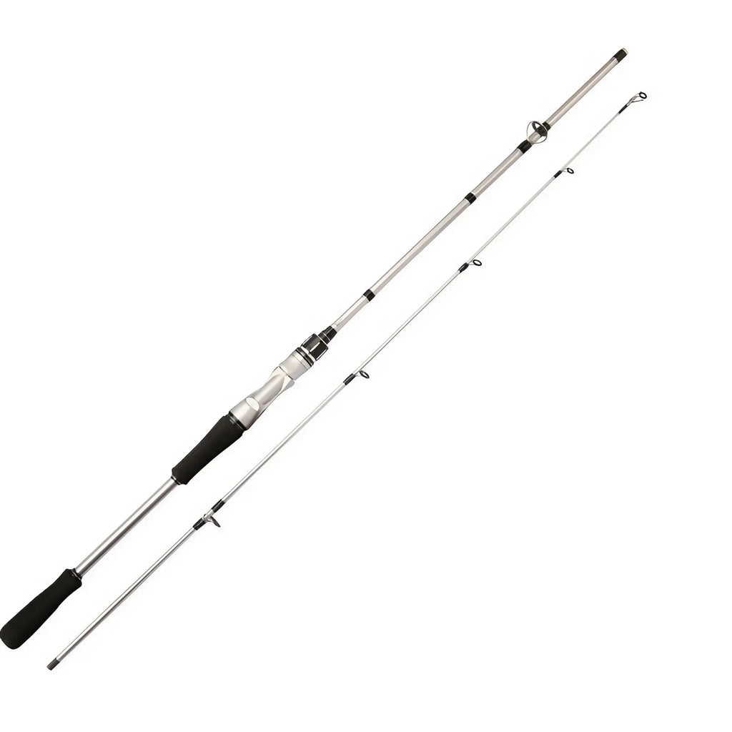 180cm/ 70.86inch-Silvery Carbon Fiber Lure Fishing Rod-