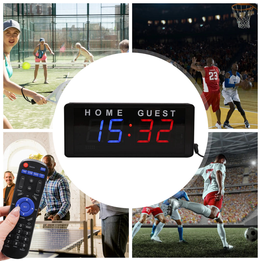 4-Digit LED Electronic Score Keeper Scoreboard