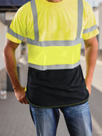 Men s Reflective Safety Short Sleeve Hi Vis