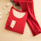 Wool Silk Thermal Underwear Set Double-sided