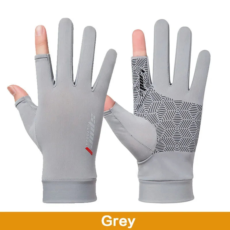 Anti-UV Men Women Fishing Gloves Sunscreen