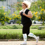 4 pairs plus size double-flower patterned compression