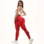 2pcs Women'S Seamless Tie-DyeHigh Waisted Hip