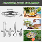 Camping Pot Set Portable Aluminum Cookware Set