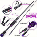 180cm Telescopic Fishing Rod Carbon Fiber, Fast Action