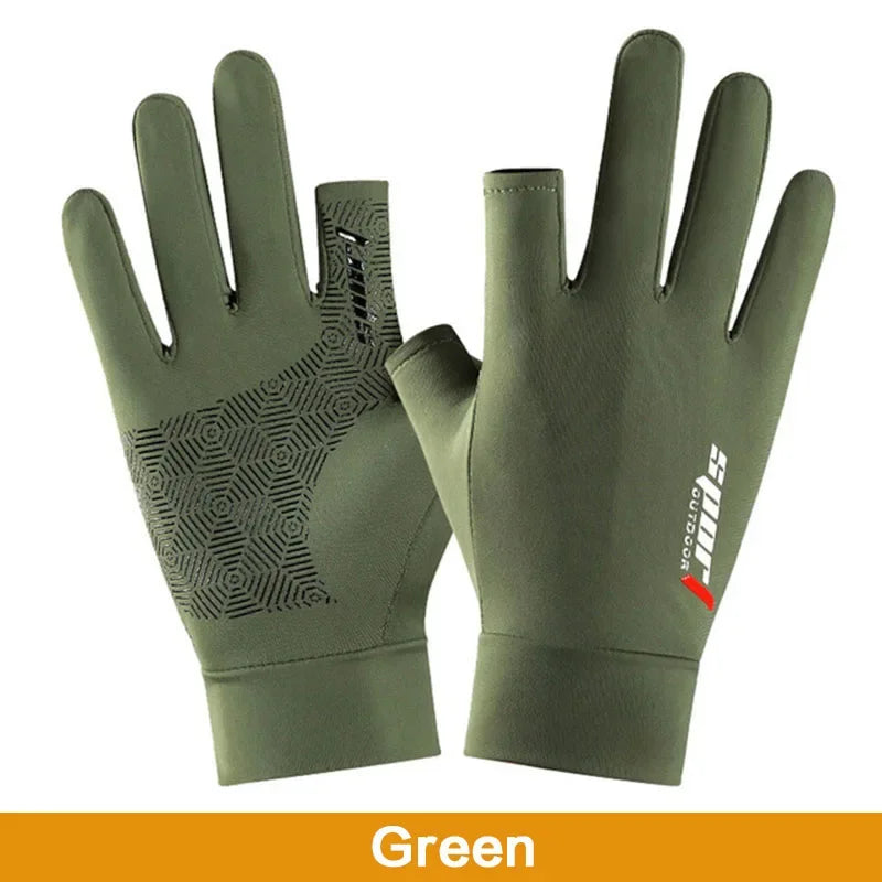 Anti-UV Men Women Fishing Gloves Sunscreen