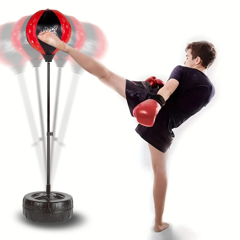 Freestanding Boxing Speed Ball with Gloves