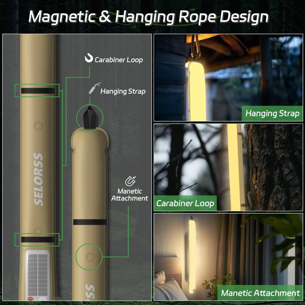 SELORSS Solar Camping Folding Portable Camping Light
