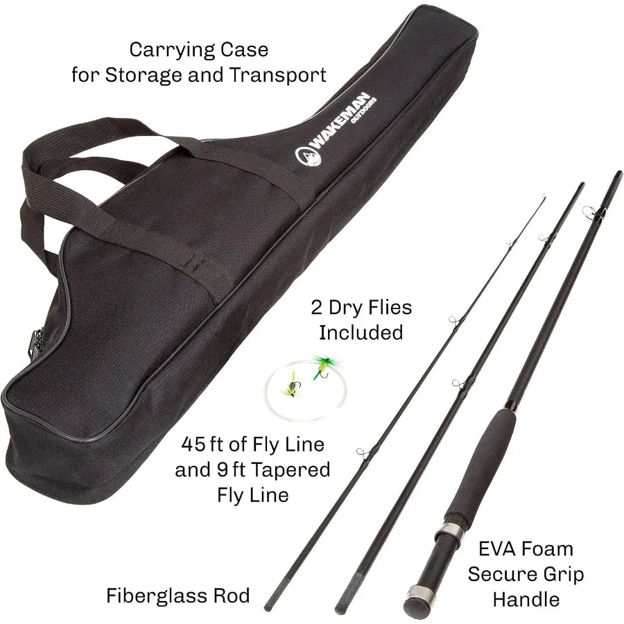 Fly Fishing Rod and Reel Combo, Carrying Case