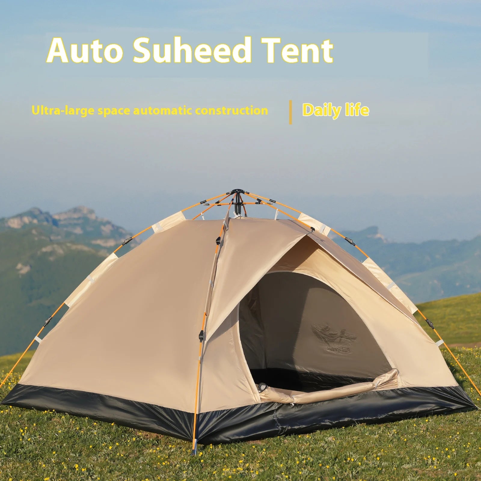 2-4 Person Camping Windproof Tents, Easy To Set Up,