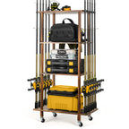 Fishing 10 Rods Rack 3 Tier Fishing Storage