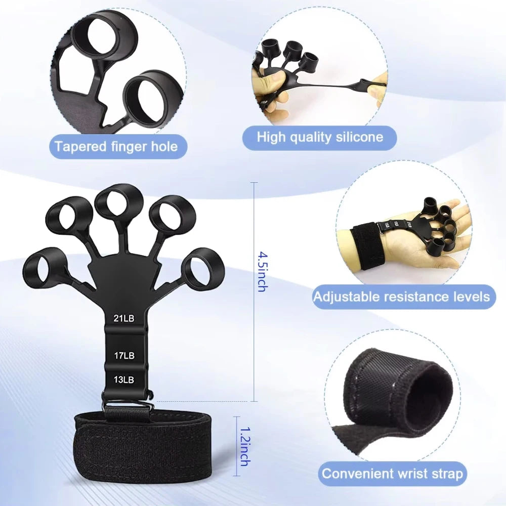 5Pcs Grip Trainer Kit Adjustable Hand Gripper
