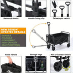 Collapsible Folding Beach Wagon Cart, Utility