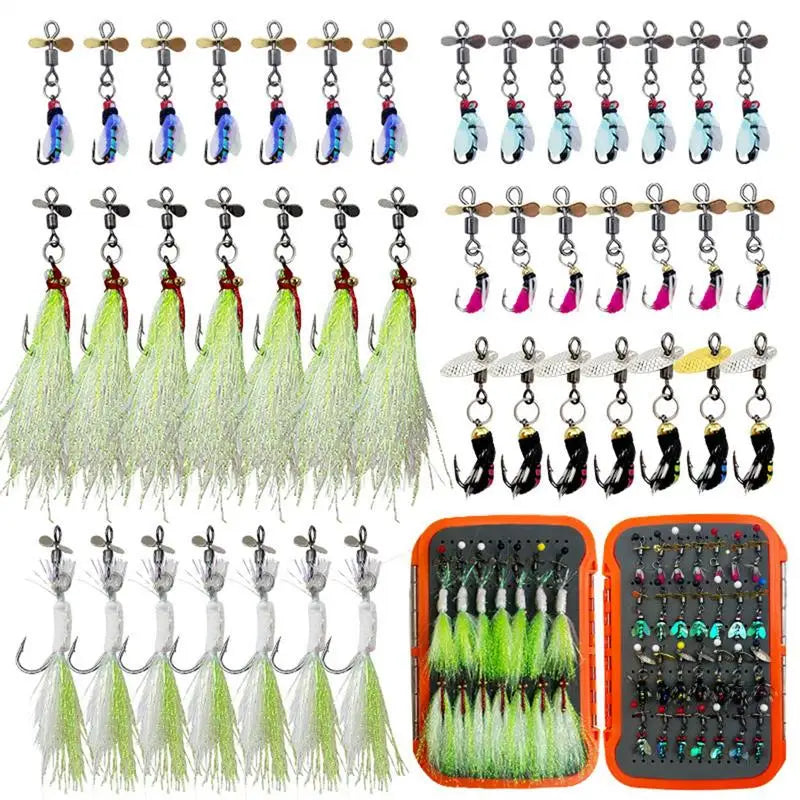 Simulated Fishing Fly Hook Set Lifelike