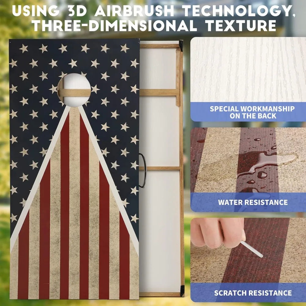 Cornhole Set,  Outdoor Game, Regulation Cornhole Boards,