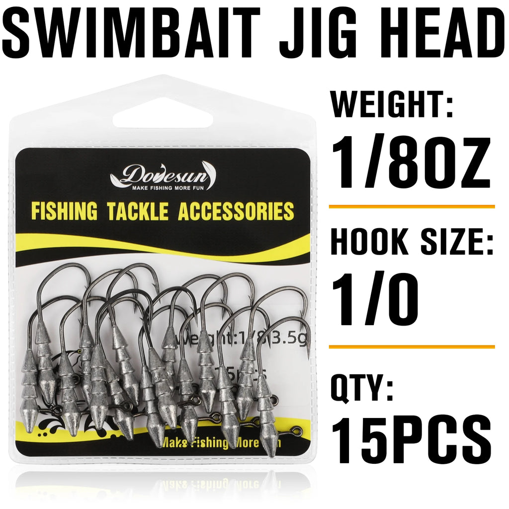 15PCS Hover Rig Jighead Swimbait Jig Heads