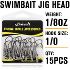 15PCS Hover Rig Jighead Swimbait Jig Heads
