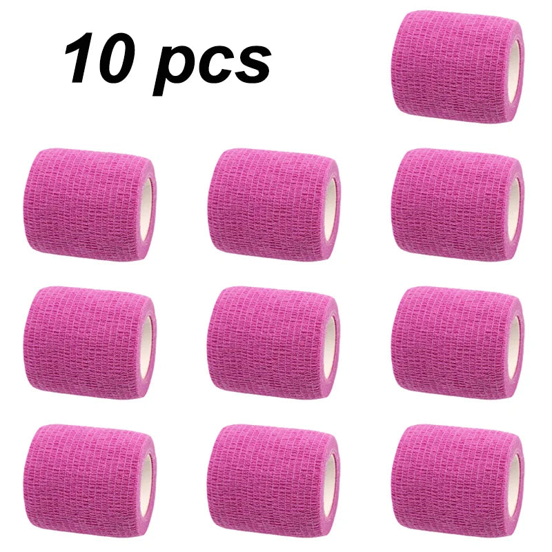 10 pcs Colorful Sports Self Adhesive Elastic Bandage Wrap Tape