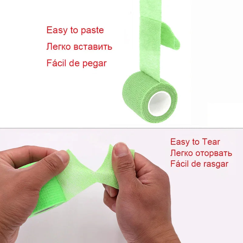 10 pcs Colorful Sports Self Adhesive Elastic Bandage Wrap Tape