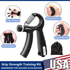 5Pcs Grip Trainer Kit Adjustable Hand Gripper