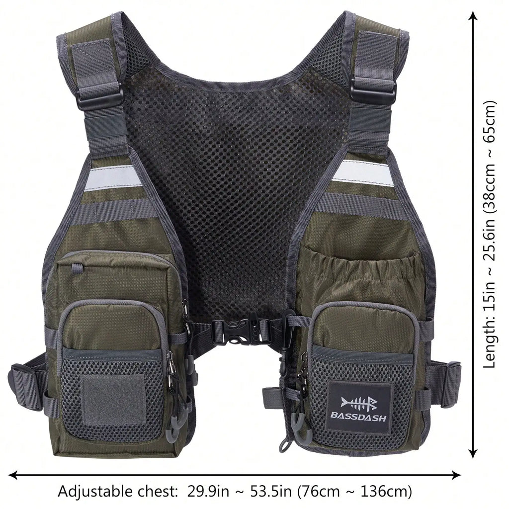 Breathable Fly Fishing Vest with Chest Pack,