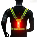 LED Reflective Running Vest Adjustable Elastic