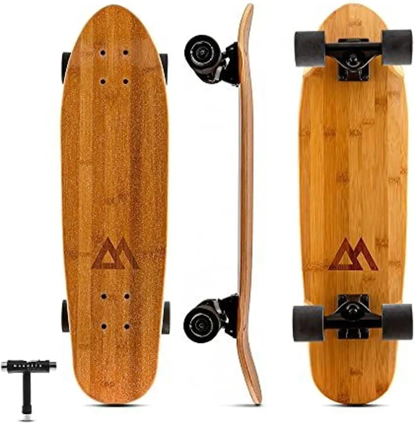 Complete Skateboard with Maple Deck, 60mm Wheels, Double Kick Concave for Beginners, Teens & Adults