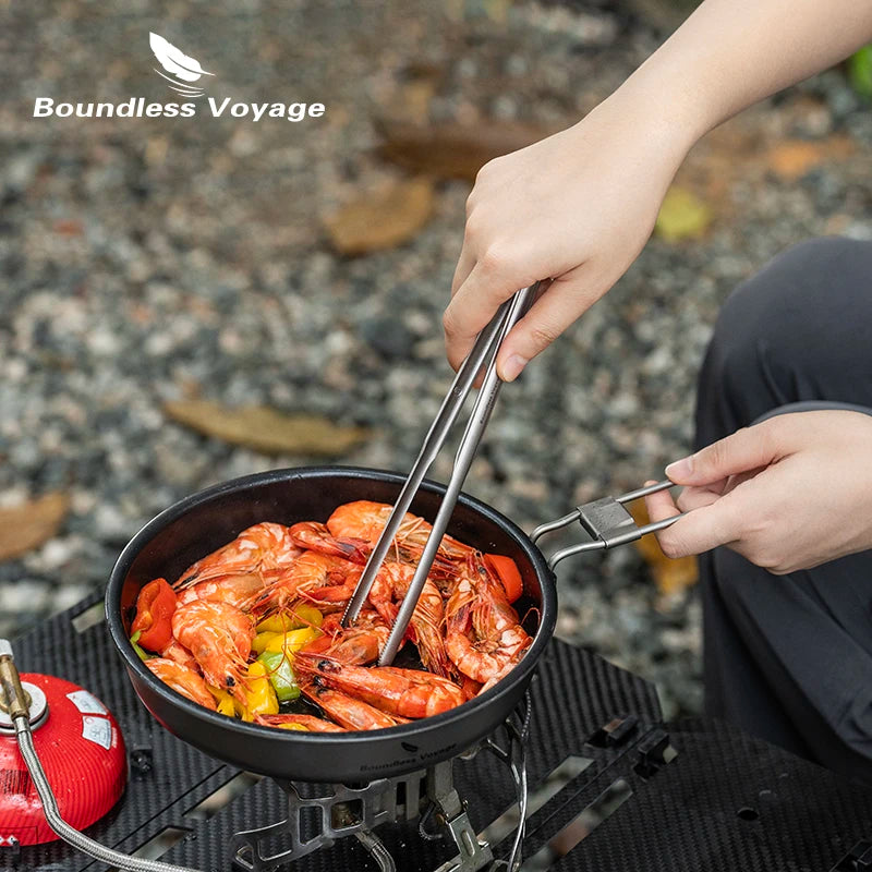 Boundless Voyage Titanium BBQ Tongs Ultralight Food