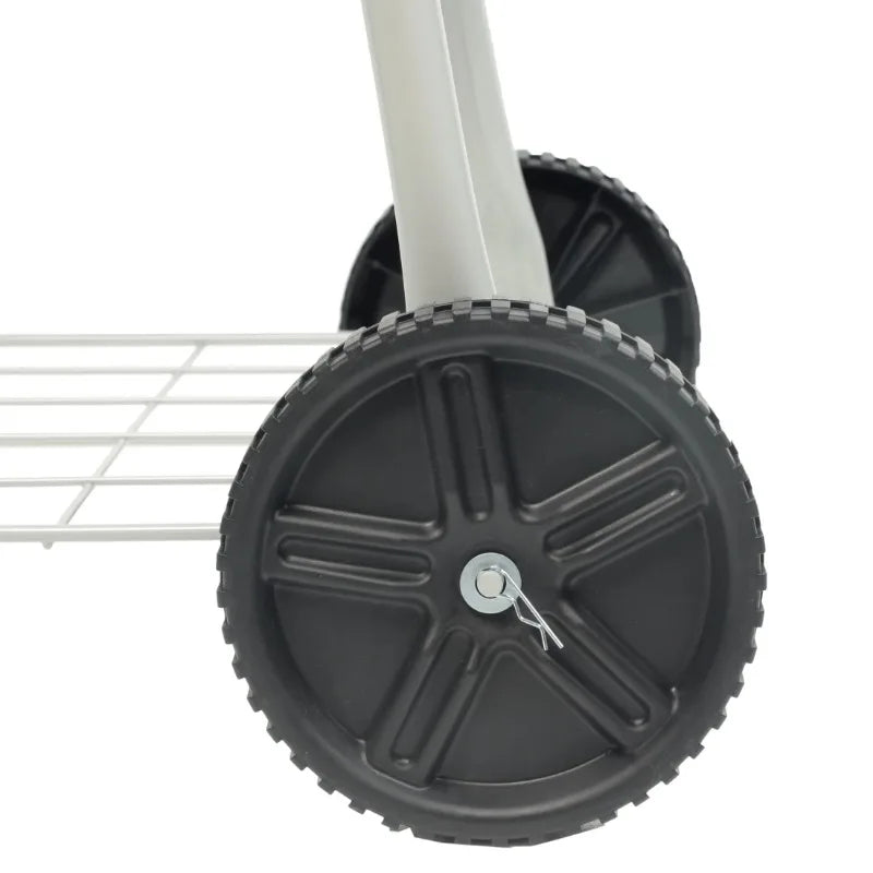 17.5" Square Steel Charcoal Grill on Wheels