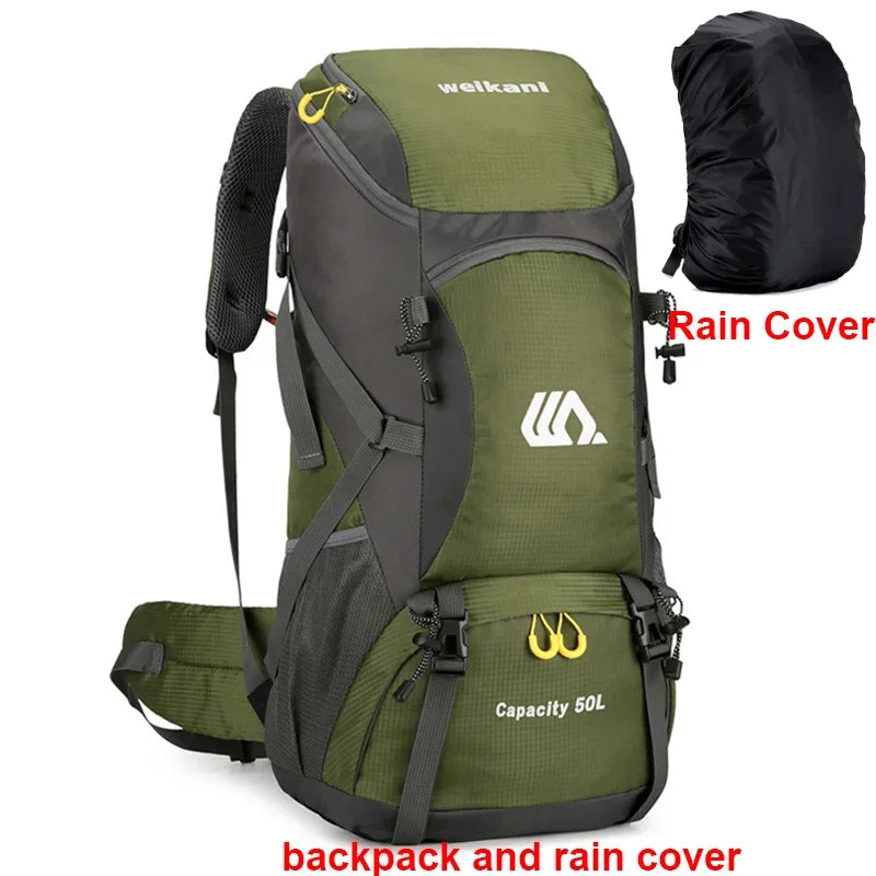 50L Travel Backpack Camping Men Large Waterproof O