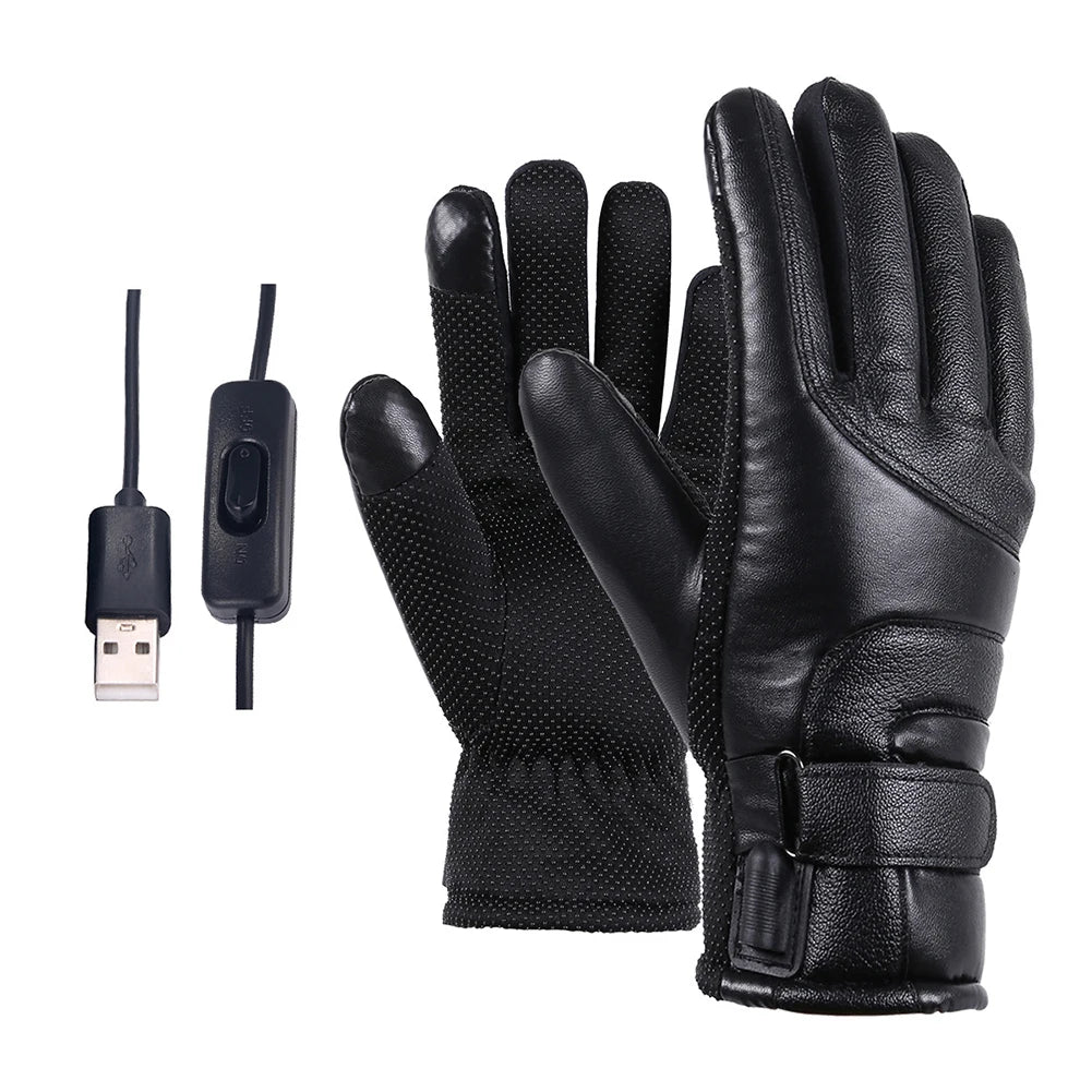 Gloves USB plug-in Electric Heated Gloves Winter