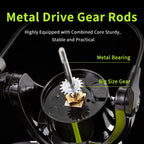 Rooblinos MX Spinning Fishing Reel 5.2:1 Gear Ratio 2+1BB Lightweight Smooth Drag Anti-Reverse for Saltwater Freshwater