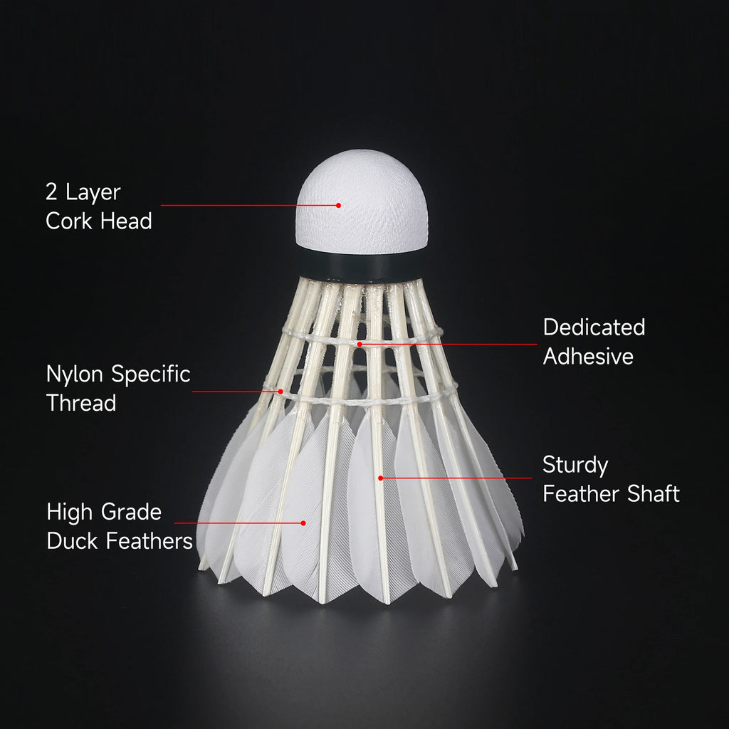 Badminton Shuttlecocks Duck Feather with Great Durability