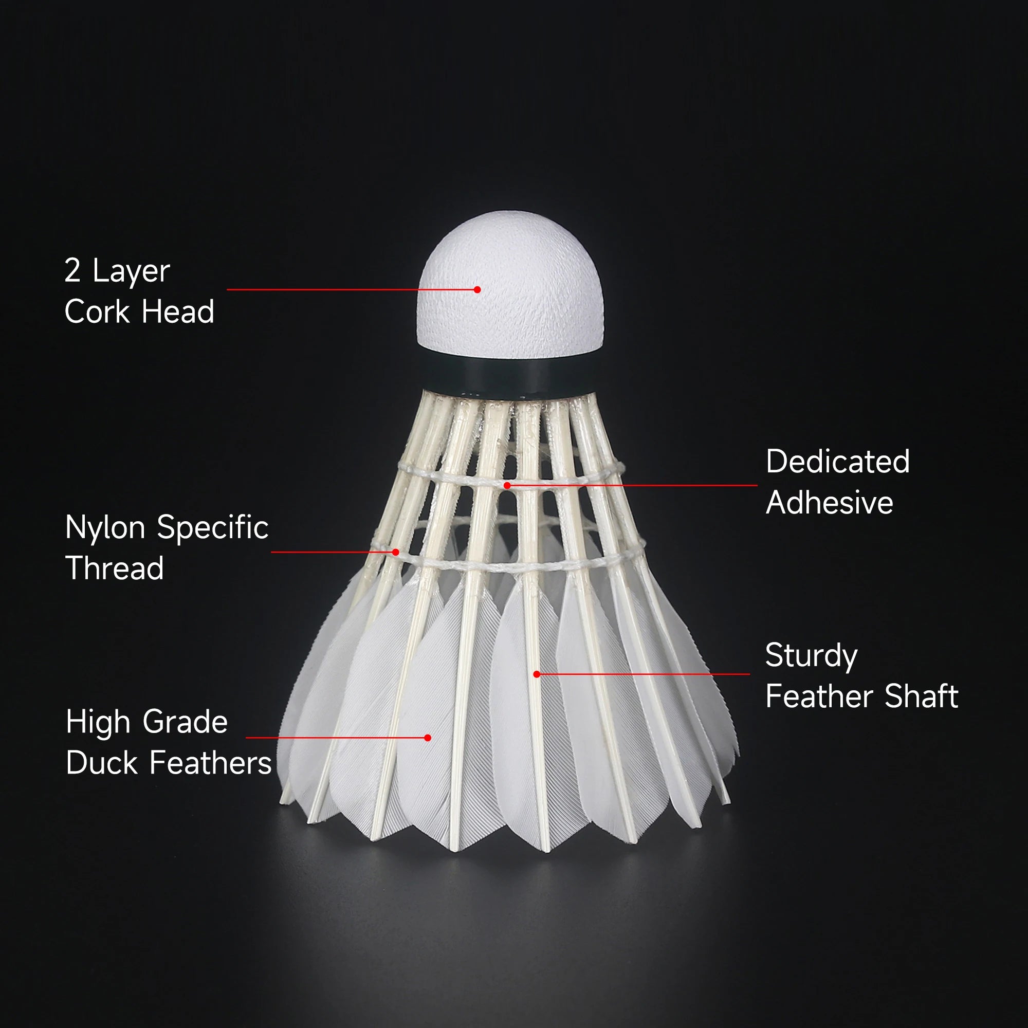 Badminton Shuttlecocks Duck Feather with Great Durability