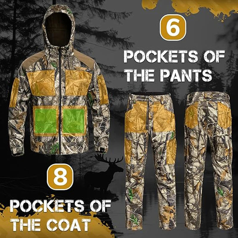 Quiet Hunting Suit Camouflage Softshell Clothes Clothing