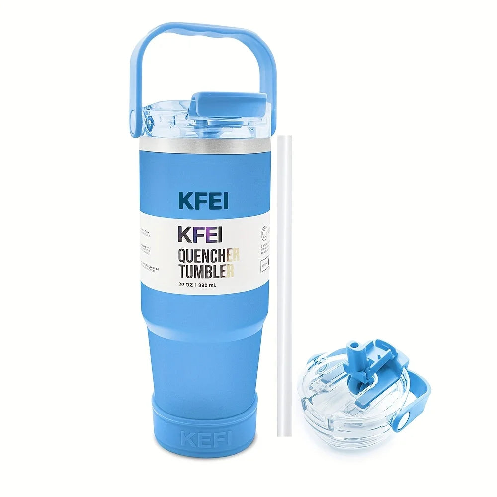 30oz Solid Color Double Wall Stainless Tumbler,