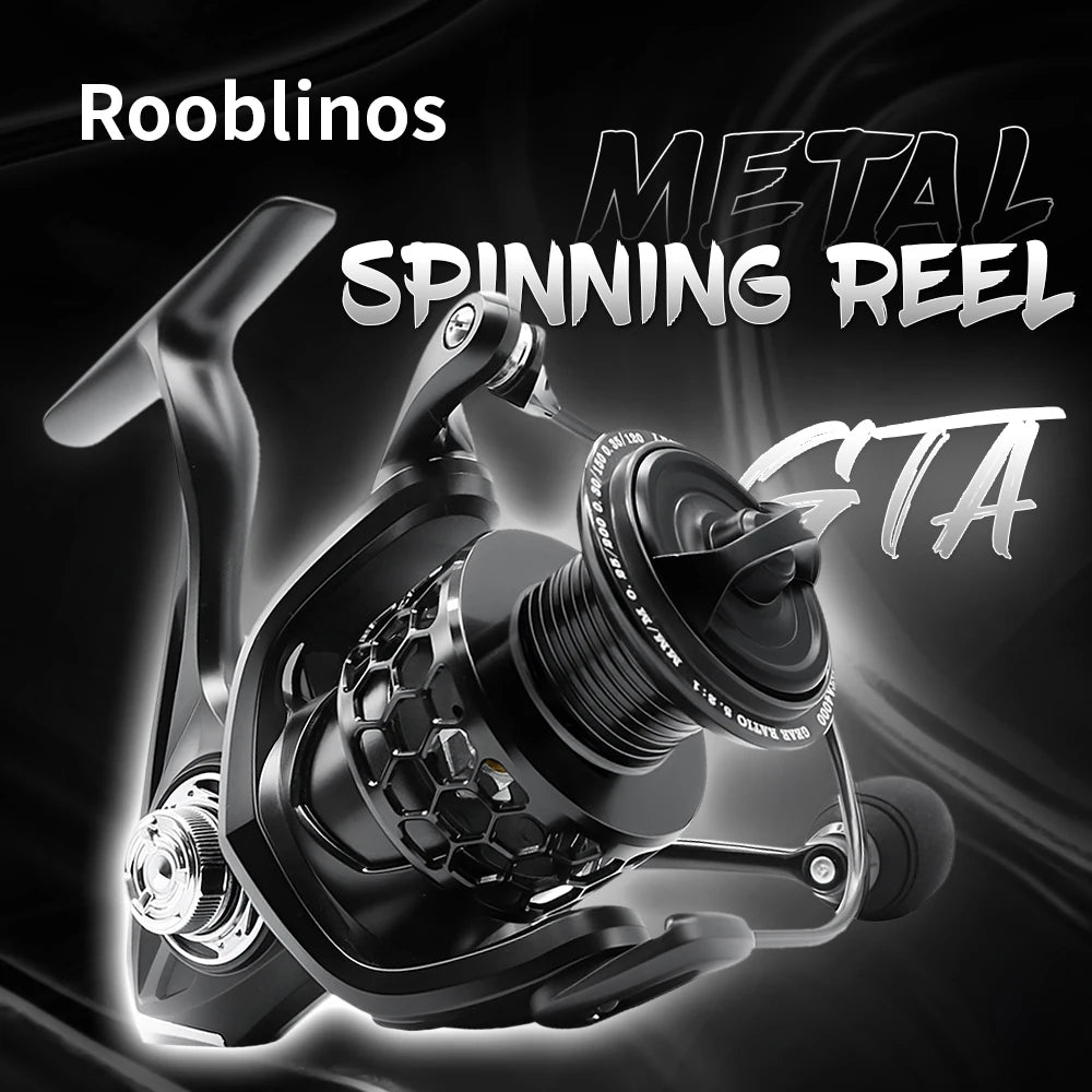 ROOBLINOS GTA2 Spinning Reel - 5+1 Bearings, 5.2:1 Gear Ratio,