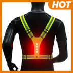 LED Reflective Running Vest Adjustable Elastic