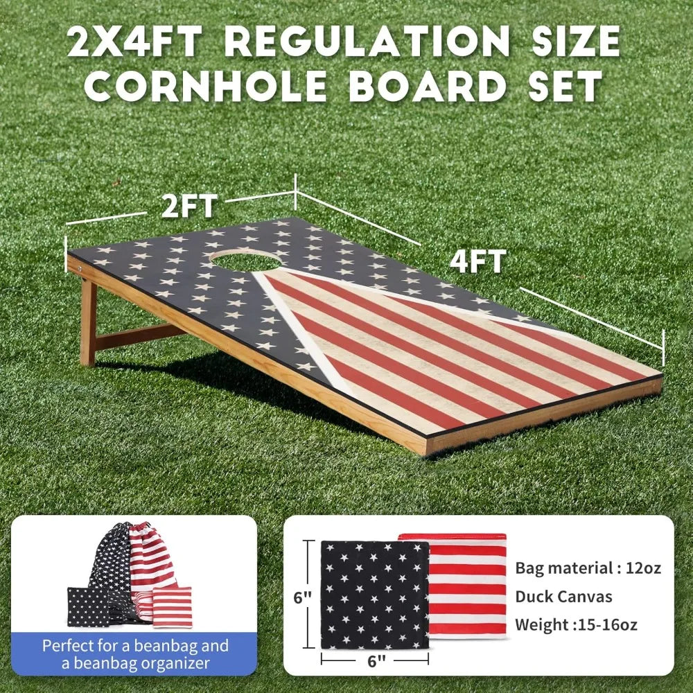 Cornhole Set,  Outdoor Game, Regulation Cornhole Boards,