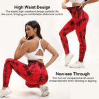 2pcs Women'S Seamless Tie-DyeHigh Waisted Hip