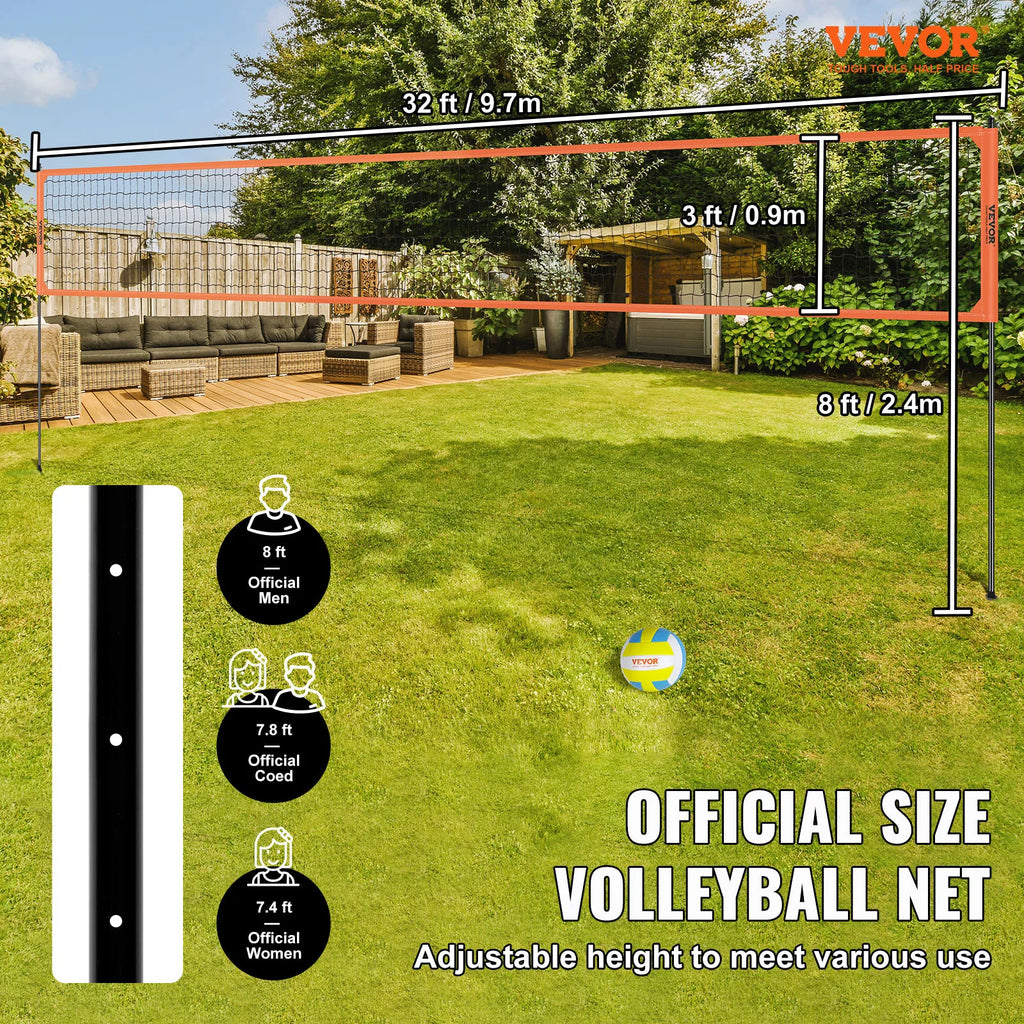 SucceBuy 1.25-1.75inch  Portable Volleyball Net System