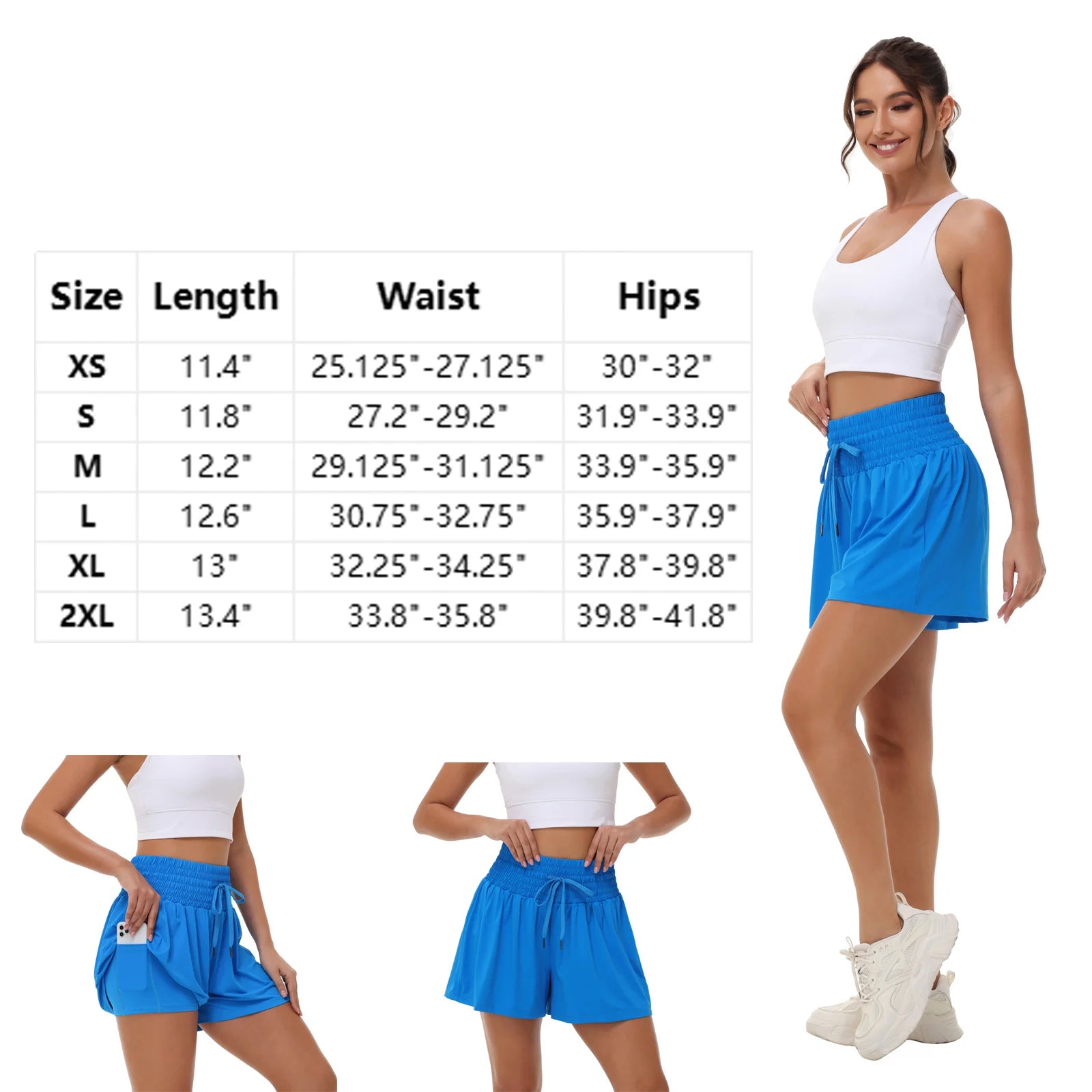 Women's 2-in-1 High Waist Running Shorts