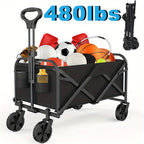 Collapsible Folding Beach Wagon Cart, Utility
