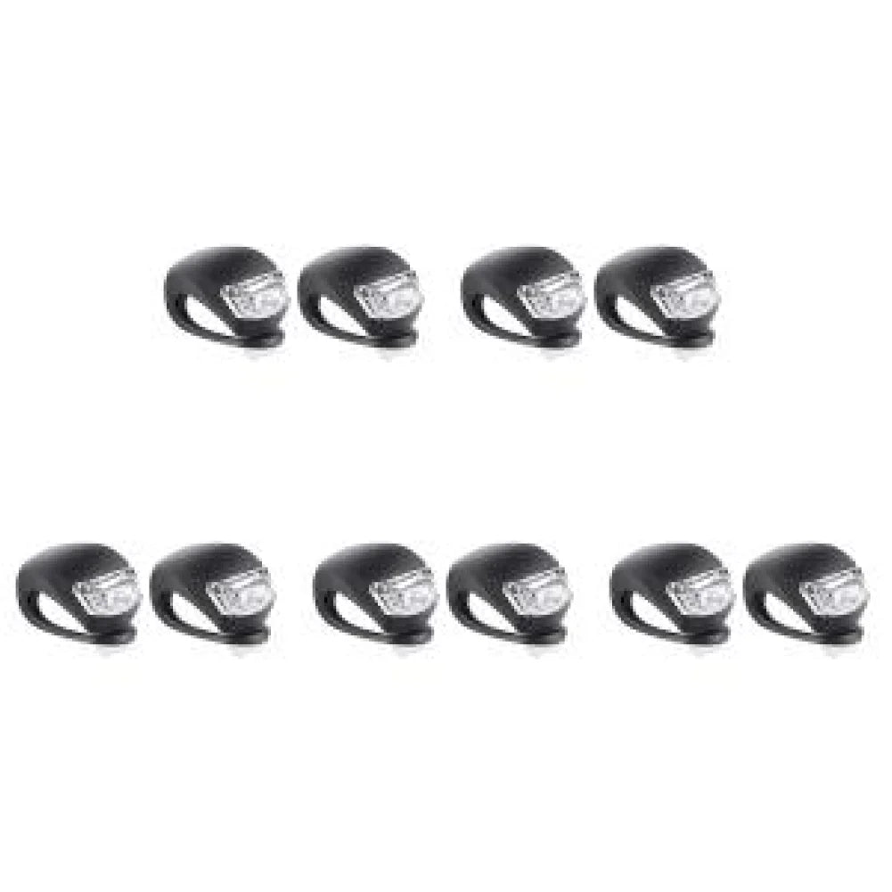 10-20PCS LED Silicone Bicycle Front Rear Light Set