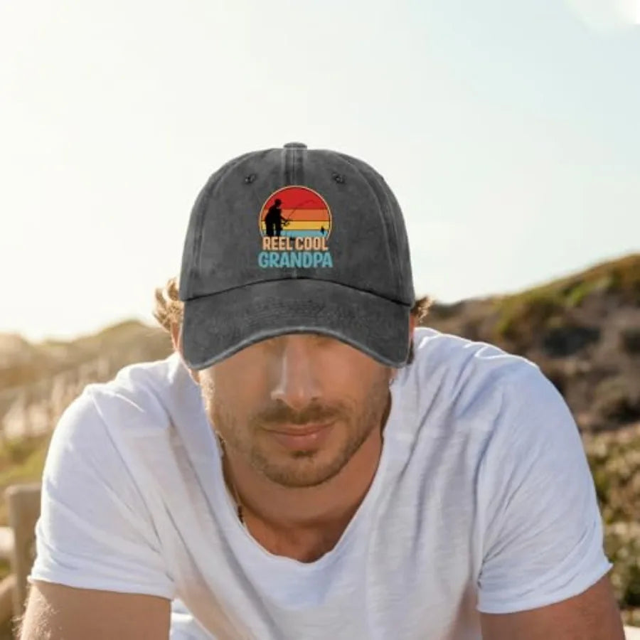 Funny Fishing Decor Hats Reel Cool Grandpa